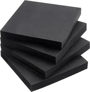 Sticky Notes 3x3 Self-Stick Notes Bright Colors Sticky Notes 4 Pads 90 Sheets/Pad (Black)