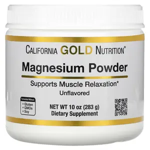 California Gold Nutrition Magnesium Powder, Unflavored, 10 oz (283 g)