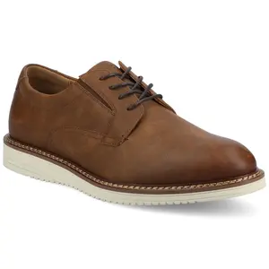 Vance Mens Killian Medium and Wide Width Plain Toe Casual Hybrid Dress Shoe, Walnut 9.5W