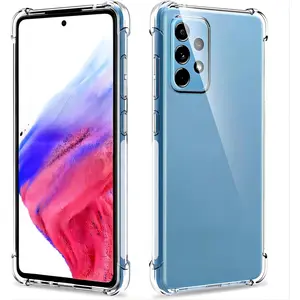 Sleek and Fashionable Compatible with Samsung Galaxy A53 5G/A56/A55/A73/A07/A17/A06 5G Series Case for A04E A05 A14 A15 A16 A23 A24 A25 A26 A32 A33 A34 A35 A36 A54 A55 A56 5G - Stylish Transparent Shockproof Phone Case Made of Clear TPU Material with Four