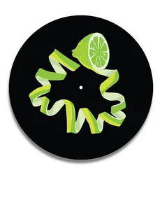 "Lime Twist" Vinyl Record Slipmat Turntable Accessory