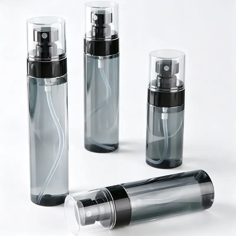 1Pc/1set Refillable Black Fine Mist Spray Bottles 60/80/100/120ml Empty Travel Atomizer Mini Perfume Sprayer Small Liquid Dispenser For Cosmetic Makeup Hair Skincare Cleaning，Essential Oil，Refillable、Portable、Empty Travel Size, Canister, Organiser