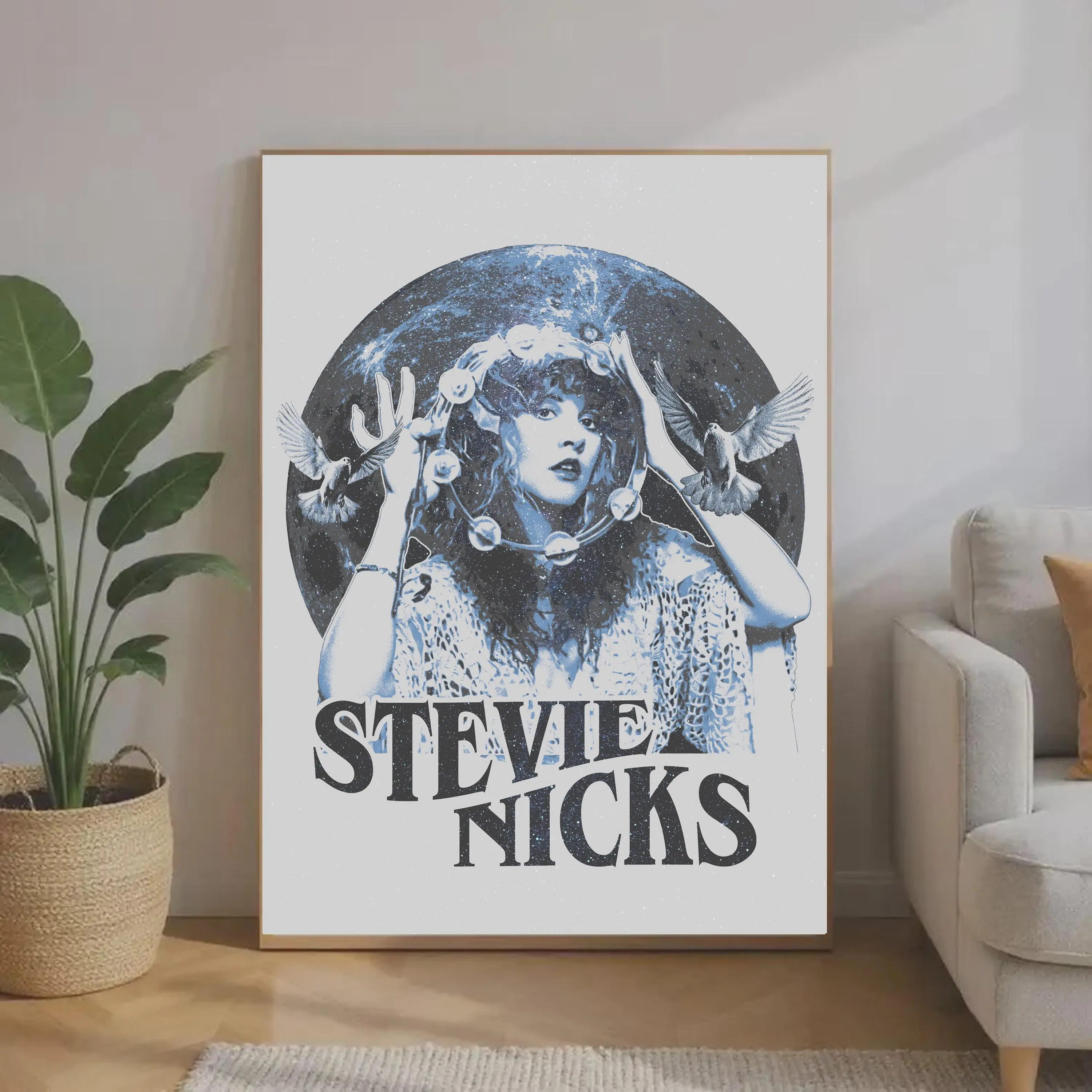 Stevie Nicks Fleetwood Mac Poster 1970s Wall Art Vintage Rock Print Stevie Nicks Retro Music History Decor