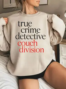 True Crime Detective Couch Division Graphic Sweatshirt - Gift for True Crime Enthusiasts