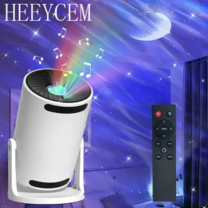 Cannon Barrel Fantasy Starry Sky Projector Lamp - Starry Sky Projector Lamp Aurora Light Show, with multiple interchangeable night sky projection pictures, Bluetooth connection, remote control, timer, suitable for bedroom, living room, game room, watching