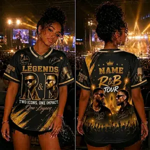 Unisex R&B Tour Inspired FootballJersey, Hip Hop Concert Shirt, Urban Streetwear Graphic, Shirt Unisex