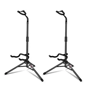 5 Core Guitar Stand Pair Floor Adjustable Heavy Duty w Neck Holder for Acoustic Electric Classic Bass