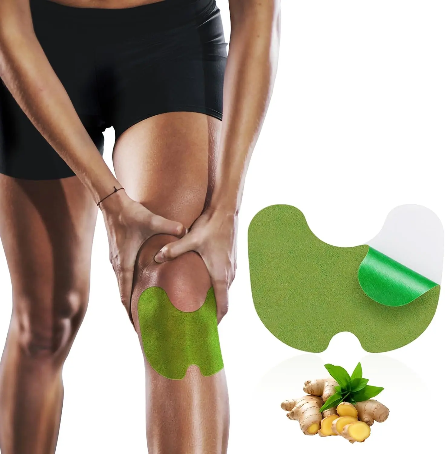 ishancare Knee Pain Patches - 70 Count Herbal Plaster Maximum Strength Heat Patches, 8 Hour Deep Heating Extra Strength Joint Soreness Soothing Patch for Knee, Shoulder, Neck, Back