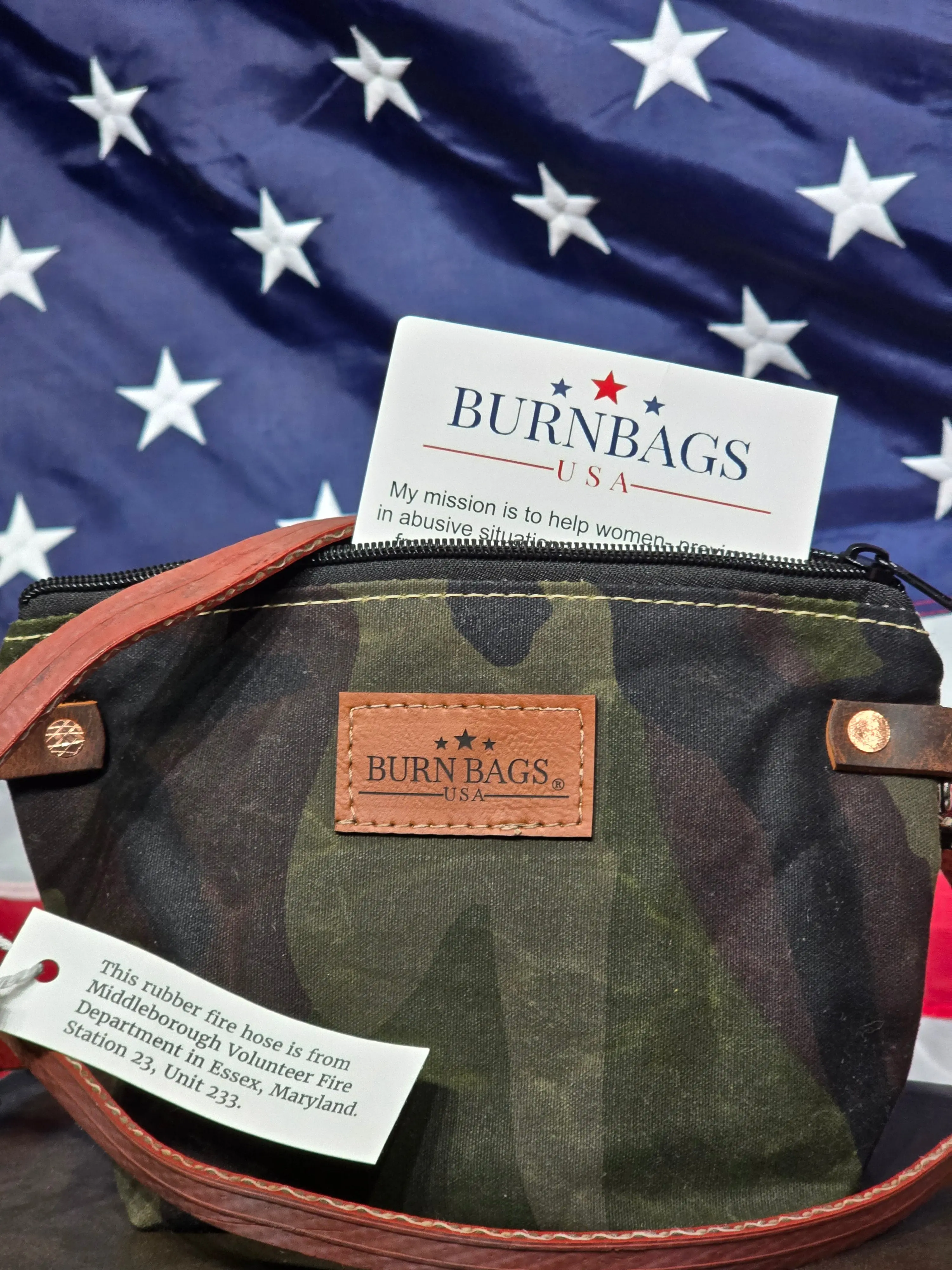 Green Camo Mini Wristlet Bag