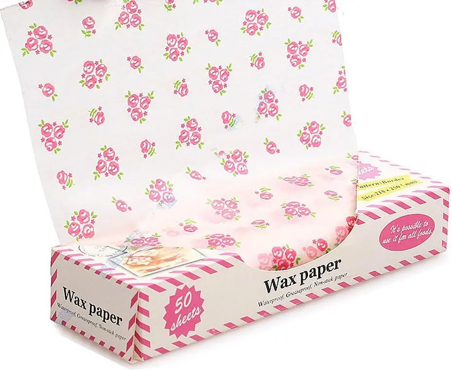 Wax Paper, Picnic Paper,50 sheets  Proof Paper, Dry Hamburger Paper Liners Wrapping Tissue for Plastic  Basket By (floral )