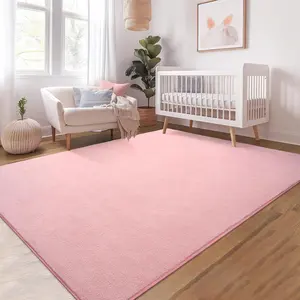 Pink Rugs for edroom Girls, Thicked Memory- Rugs for   Room, Light Pink Rugs for Living Room, Cute Pink Carpets 4x6, Aesthetic Dorm Apartment Area Rug Home Decor