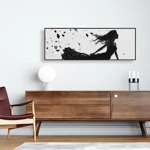 Pictorem C1FC16487JNKXN 16 x 48 in. Floating - White Framed Canvas Wall Art for Elegant Home Decor