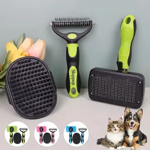 Dog Brush for Shedding, 3 in 1 Self Cleaning Steam Dog Brush - Anti-Static,Cat Steam Brush Removal Comb with Release Button, Grooming Tool for Long and Short Hair Pets, White