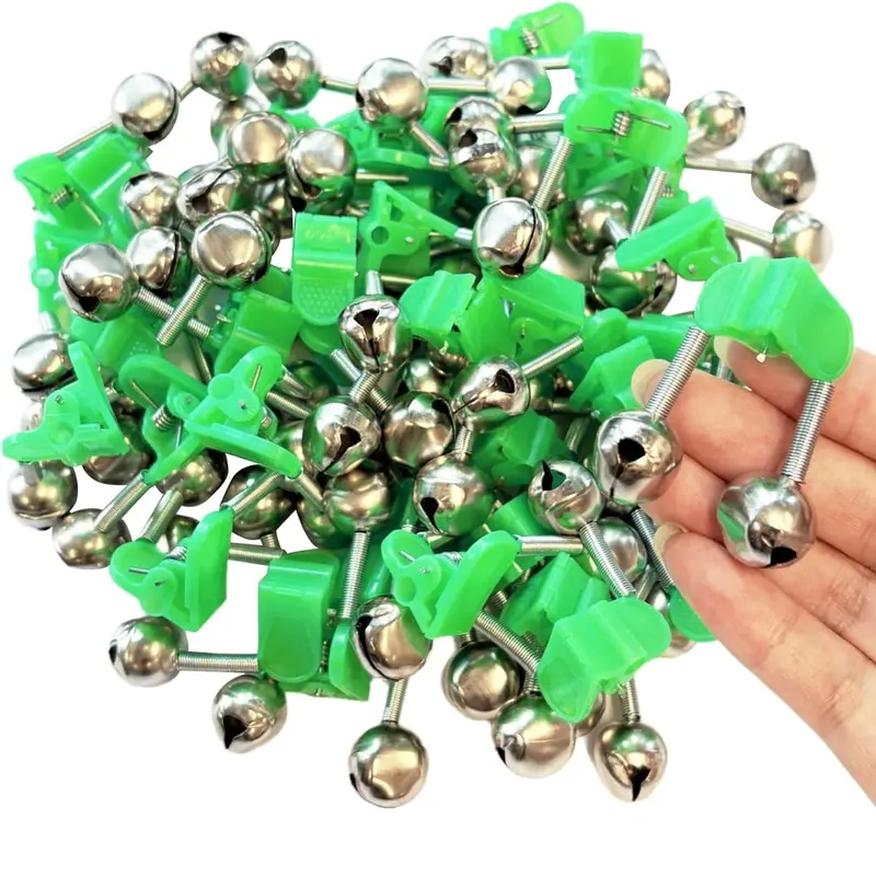 50pcs Fishing Bells, Dual Alert Fishing Bells for Rods, Clip on Design for Night & Ice Fishing, Essential Gear for Anglers, Fishing Accessory