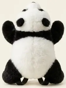 Lying Cute Panda Plush Backpack – Mini Convertible Bag for Phones & Wallets, Ideal Gift for Panda Lovers