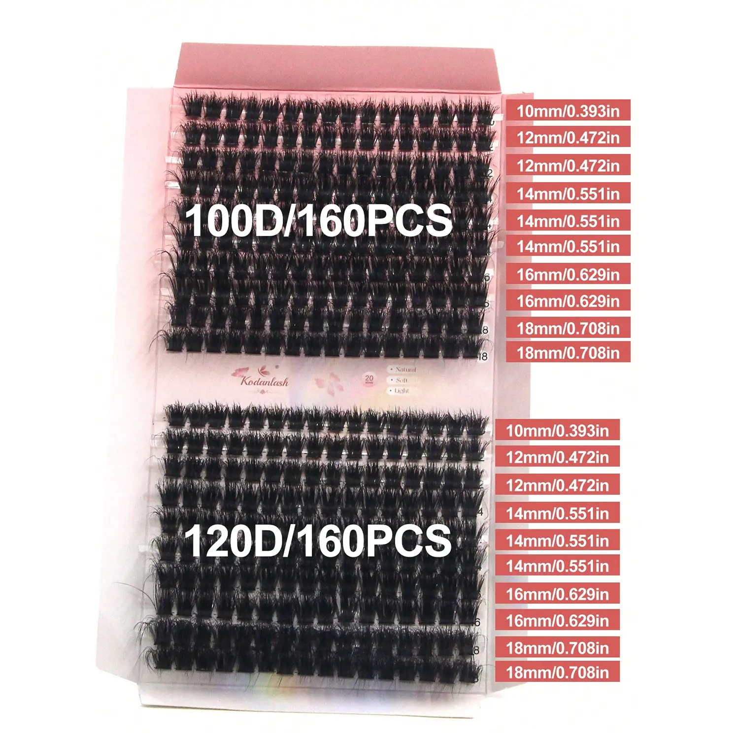 100D+120D-Lash Clusters
