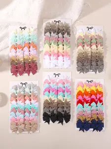 Boho Bow Hair Clips Barrettes Set of 20, Casual Daily Use Headwear Accessories for Girls, Versatile Butterfly Knot Hairpins