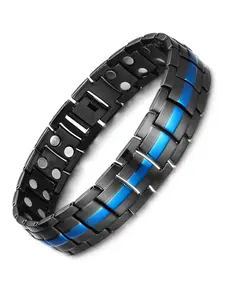 Men's Titanium Steel Magnetic Bracelet, Dual Row Strong Magnets, Suitable for Daily Wear, Stylish Durability Accessory