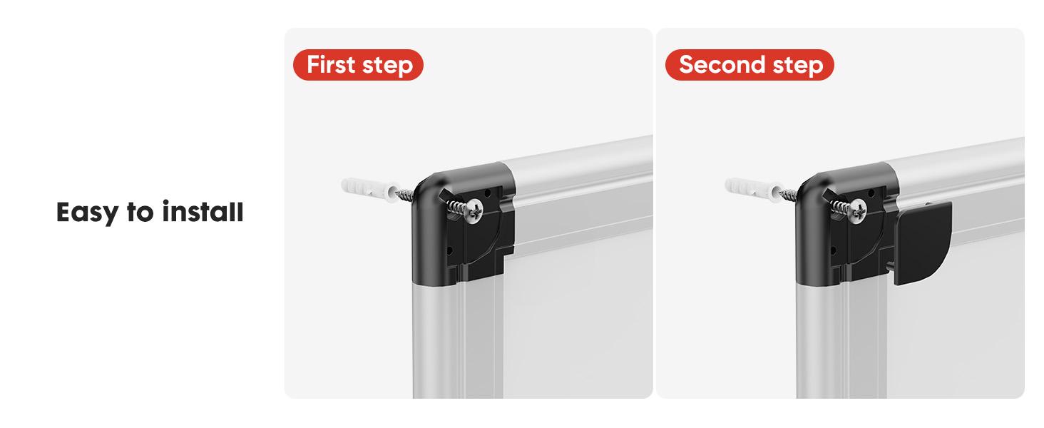 Magnetic Dry Erase Board, 36 X 24 Inches White for Home Office School,1 Dry Eraser & 2 Dry Erase Markers & 4 Push Pin Magnets