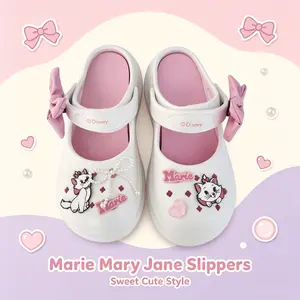 Minso Disney Classic Marie Cat Series Mary Jane Fashion Slippers, Sweet and Stylish, Women