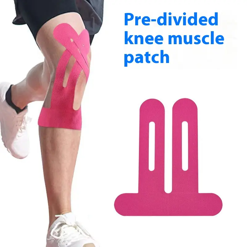 Sports knee meniscus pre-cut muscle sticker integrated forming elastic ...
