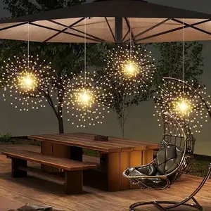 LED String Light, 1 Set USB Powered Firework Shaped LED String Lamp, Decorative Light for Home Garden Party Wedding, Atmosphere Light, Decoration, Garden Decorations, Outdoor Firework Lights