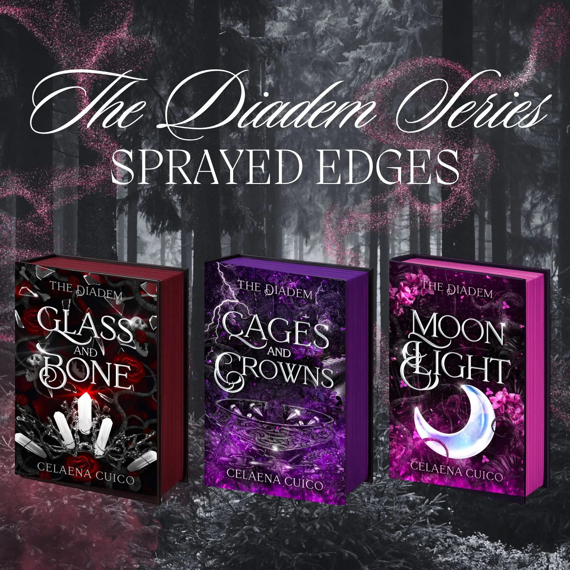 Diadem Series - Sprayed Edge 3-Book Trio, Novel Set for Book Collectors