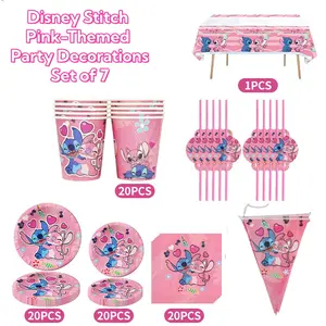 Disney Stitch Pink-Themed Party Decorations