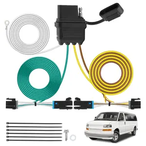 Nilight 4 Pin Trailer Wiring Harness 55540   Side Custom for 2003 2024 Chevy Express GMC Savana