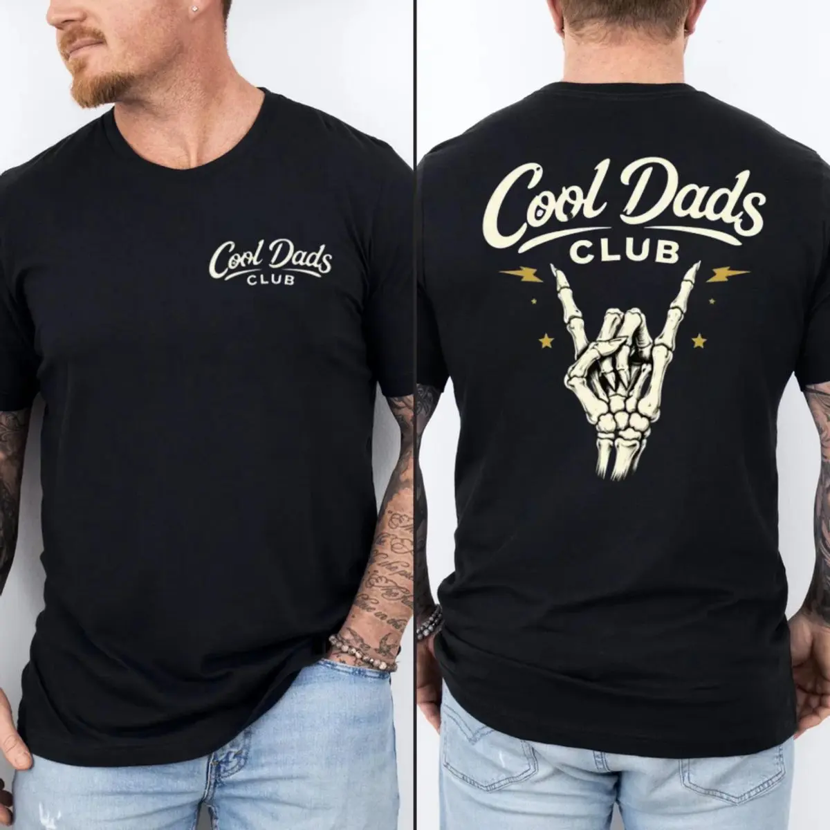 Cool Dads Club T Shirt, Skeleton Hand Rock Sweatshirt, Funny Dad Lifestyle Hoodie, Father Day Gift, Unisex Sweater Pullover Tee