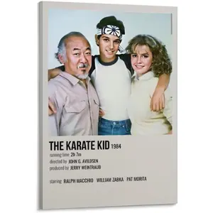 The Karate Kid Classic Action Movie Vintage Art Poster Ralph Macchio (13) Painting On Canvas Wall Art Poster Scroll Picture Print Living Room Walls Decor Home Poster