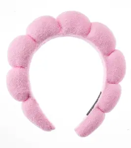 Terry Spa Headbands - Soft Plush & Absorbent 100% Cotton for Makeup & Spa Use - Croissant Shape Headwrap for Women Teens & Professionals