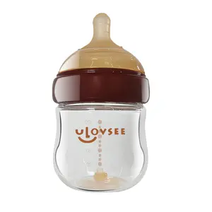 Anti-colic Baby Bottle for 0-3m 3-7m Newbomn & Infant - 120ML/4oz Anti-colic at bottom,4 Stage NippleFlow,soft,Glass,easilyaccepted for baby likebreastfeeding,Easy Clean,pregnancymatemity newborn baby essentials