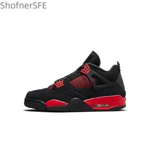 Retro 'Red Thunder' New Lace Up Men's Breathable Outdoor Sneakers Casual Running Shoes