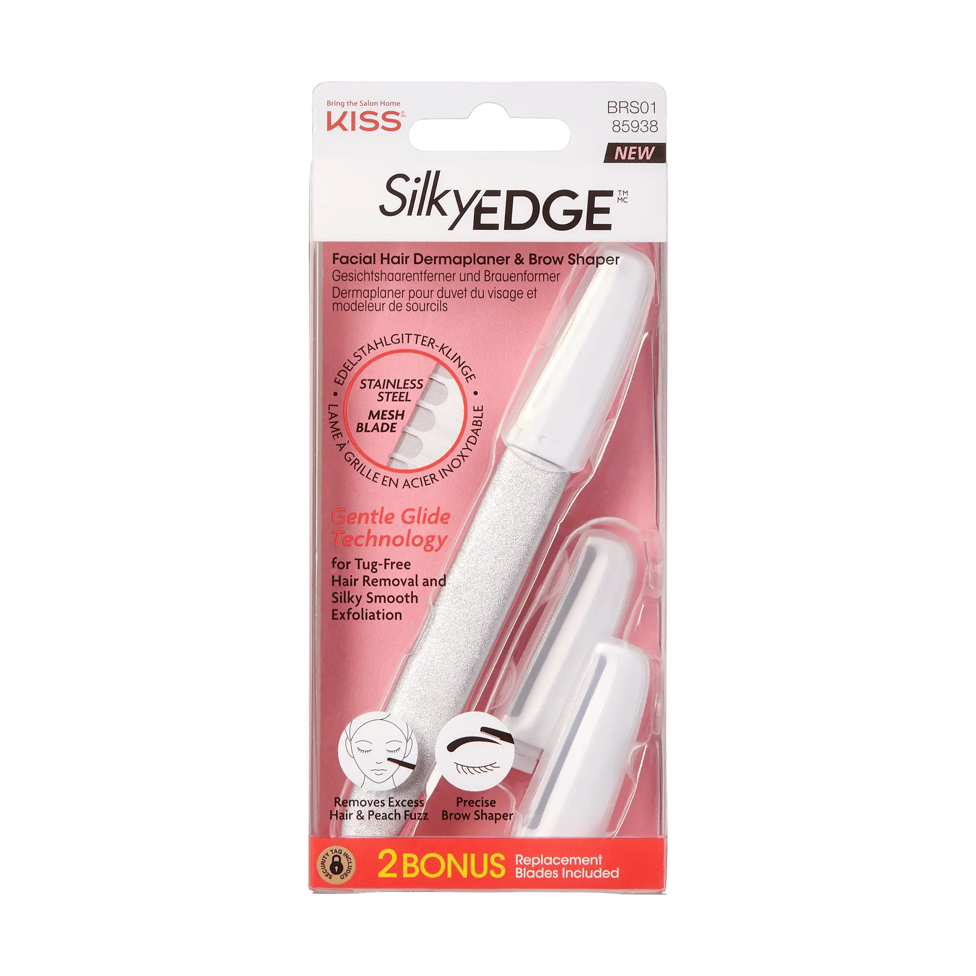 Kiss Silky Edge - Facial Hair Dermaplaner & Brow Shaper | Eyebrow Shaper, Cosmetics