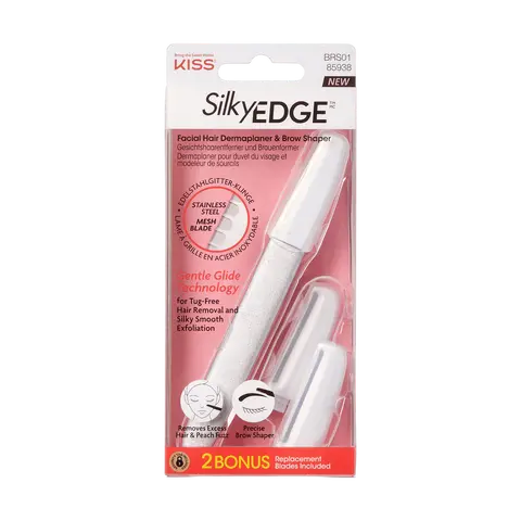 Kiss Silky Edge - Facial Hair Dermaplaner & Brow Shaper | Eyebrow Shaper, Cosmetics