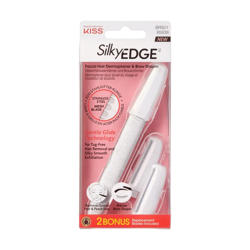 Kiss Silky Edge - Facial Hair Dermaplaner & Brow Shaper | Eyebrow Shaper, Cosmetics