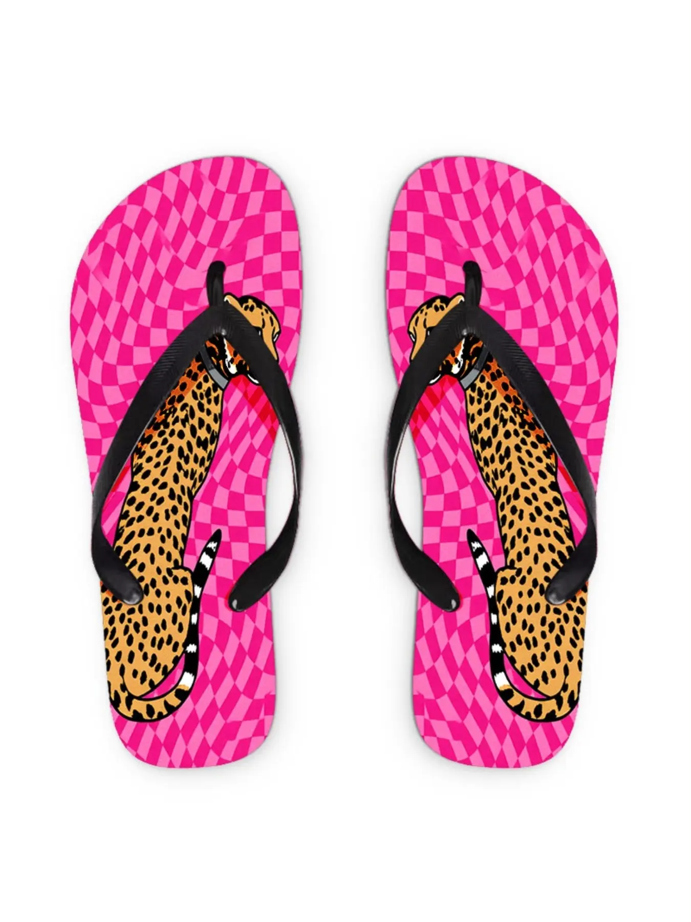 Ladies' Flip Flops Featuring a Stylish Cheetah Print, Available in Various Colors And Sizes, Perfect for Everyday Comfort, Trendy Summer Sandals for Fashion-Forward Women., Women Shoes