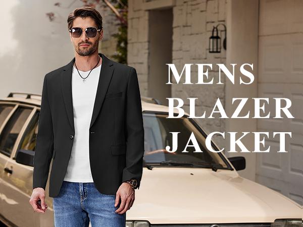 COOFANDY Men's Casual Blazer Regular Fit Lightweight Sport Coats One Button Suit Jacket Dress Blazer Jackets