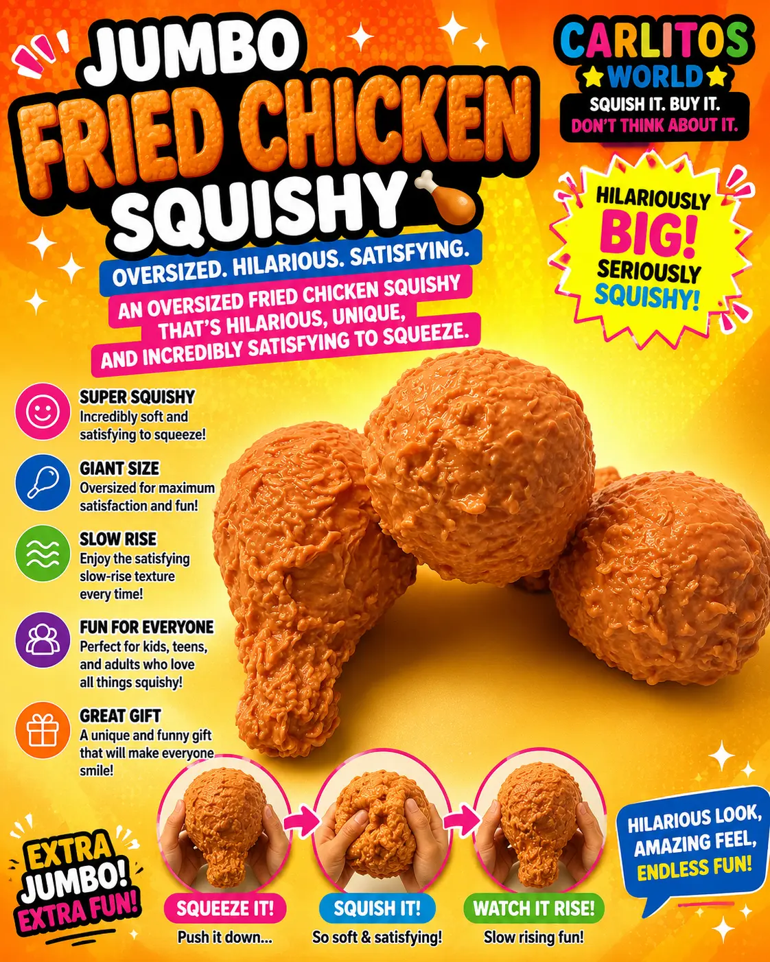 Jumbo Fried Chicken Squishy
