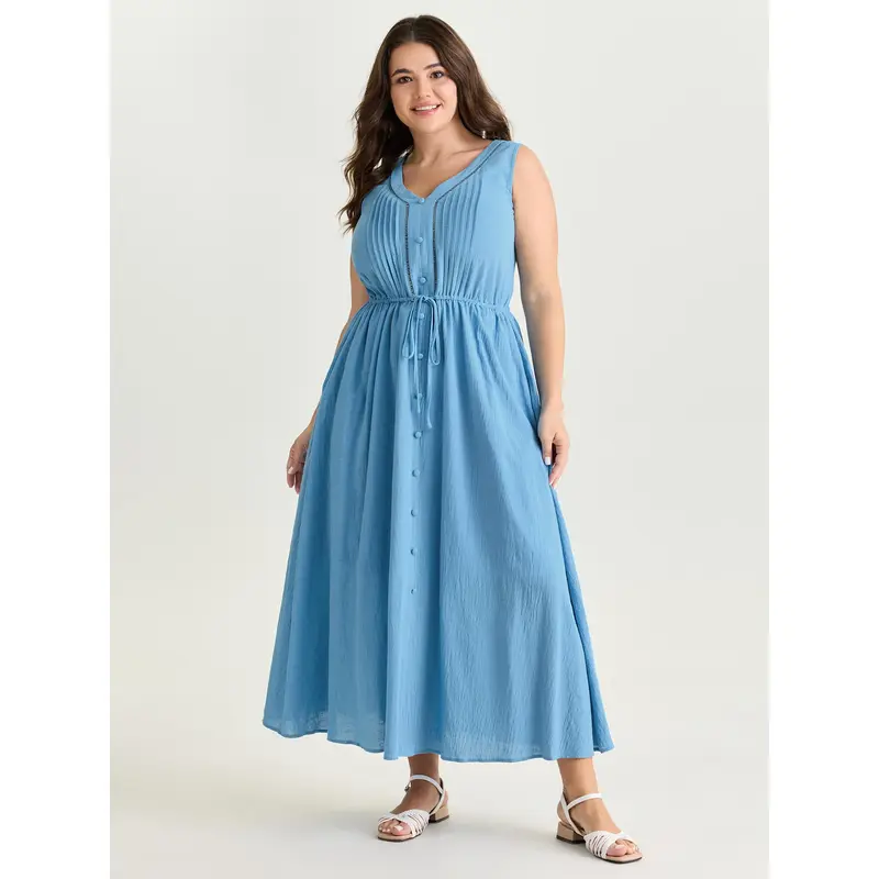 cotton dress for plus size Plus Size Monika Fitted Band Mini Dress main image 1