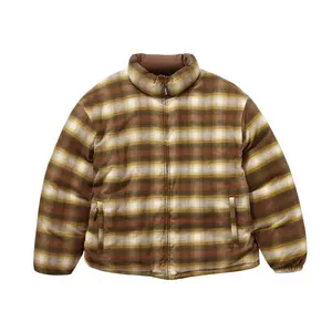 Supreme Men's Flannel Reversible Puffer Jacket Brown, from StockX