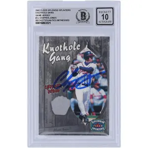 Chipper Jones Atlanta Braves Autographed 2003 Fleer Splended Splinters Knothole Gang Relic #CJ-KG Beckett Fanatics Witnessed Authenticated 10 Card - Fanatics Authentic Certified