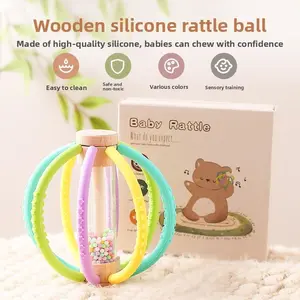 Infant Manhattan Ball, baby biteable teether, grasping ball, 3D rattle, soothing molar stick and teething toy