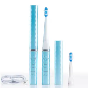USB Sonic Electric Toothbrush – Rechargeable Sonic Brush with 40,000 Strokes, 3 Modes, Long Battery Life & Travel Cap