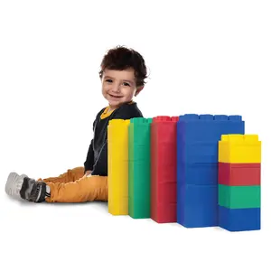 BiggoBlocks Jumbo Building Blocks 24 PC Beginner Set for Kids Ages 3-8 - Durable Plastic Blocks for Indoor & Outdoor Play - STEM Education Toys