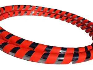Adult Hula Hoop 1.5 lbs Weighted Beginner Large 40 Inches Collapsible Portable Shiny Silver Accent Tape for Hoop Dancing & Tricks