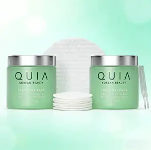 QUIA Dual-Action Toner Pads – Gentle PHA Exfoliation for Sensitive Skin – Instantly Hydrate and Minimize Pores – 70 Soft-Touch Korean Textured Pads – Blackhead and Blemish Control
