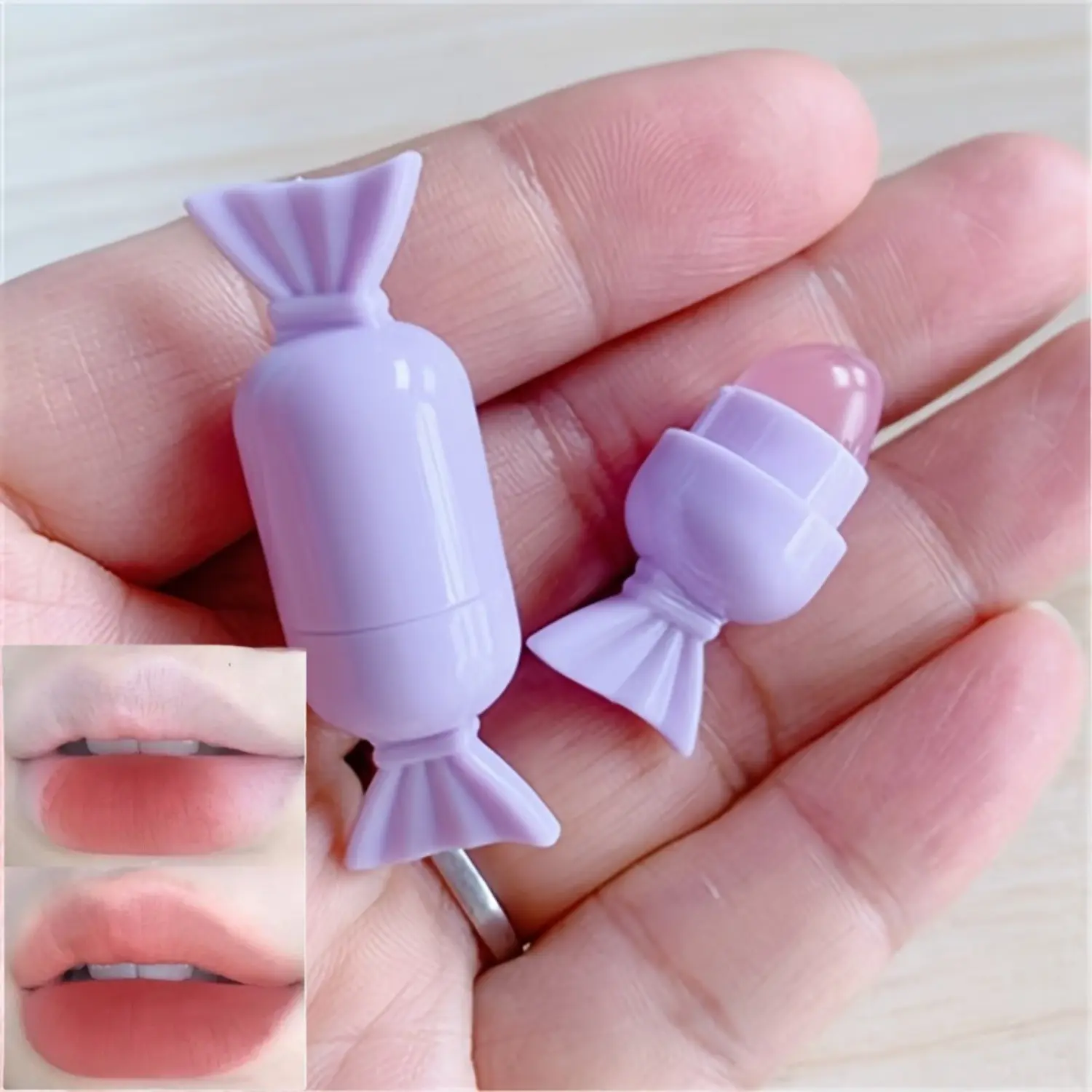 1/2pcs Silicone Mini Lip Brush Set, Different Shape Lipstick & Concealer Applicators with Cover, Portable Work & Travel Lip Makeup Brushes, Makeup artist accessories, Beauty Travel Brush