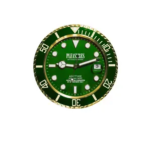 Pleasures Anytime Clock in Gold & Green